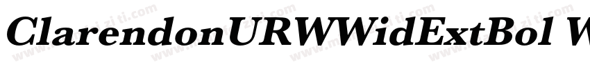 ClarendonURWWidExtBol W01 Obl字体转换